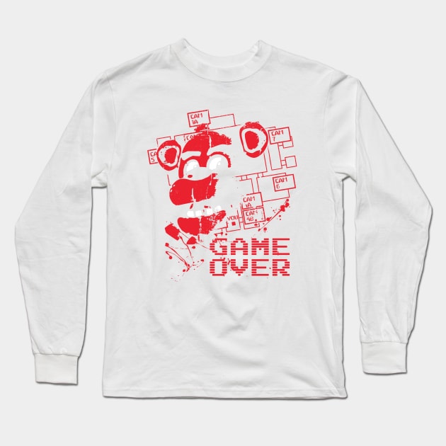 Five Nights At Freddy's Game Over Long Sleeve T-Shirt by DeepFriedArt